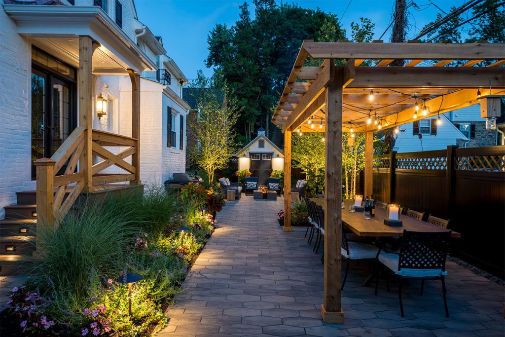 outdoor living space Terren Landscapes view 3