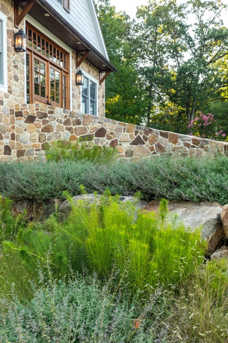Custom Stone Wall with Catmint Planting