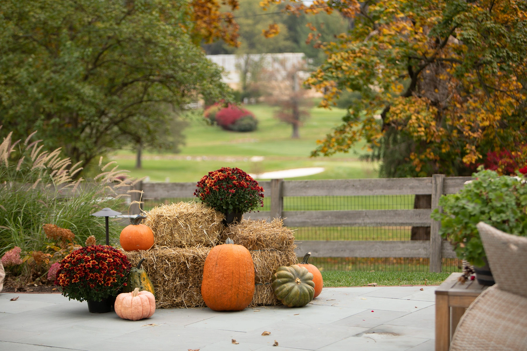 Pumpkin Haybale Outdoor Decor for Fall