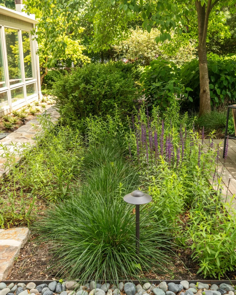 Landscaped Bed with Lighting