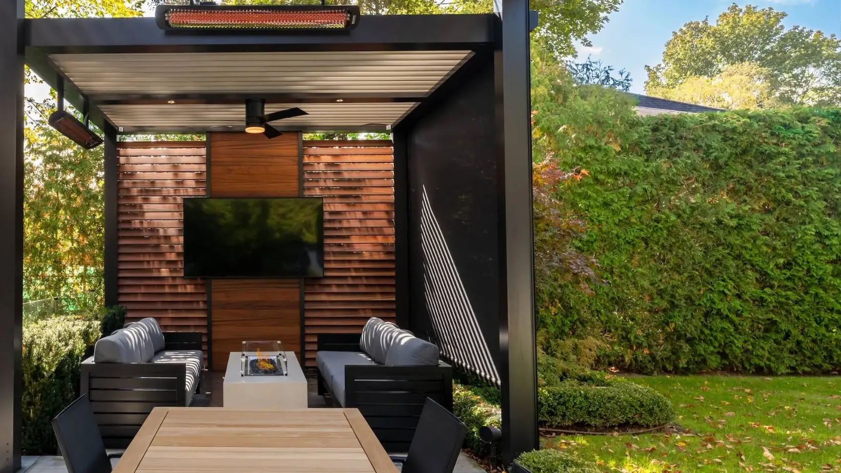Pergola with Audio Video Outdoor Tech in Malvern PA